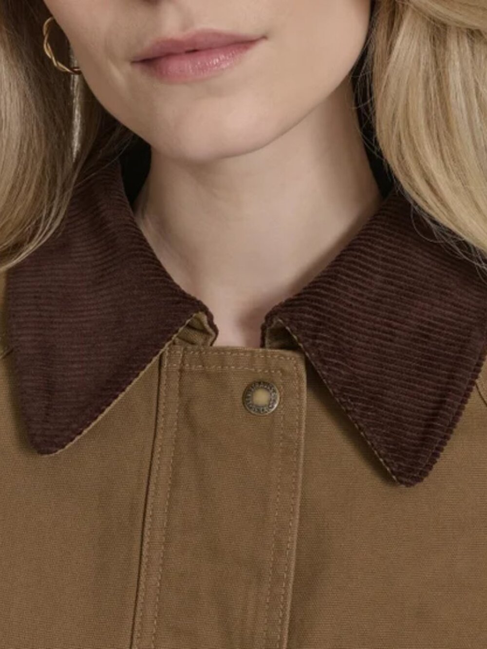 Levi’s Women’s Canvas Jacket Utility Workwear Casual Button Front Coat Tan - NWT - Picture 7 of 7